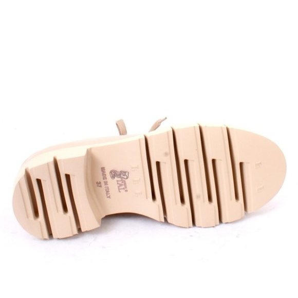 Luca Grossi 249 Beige Leather Platform Loafer Sneakers Shoes - Picture 8 of 8